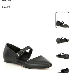 Gianni Bini Black buckle flats
